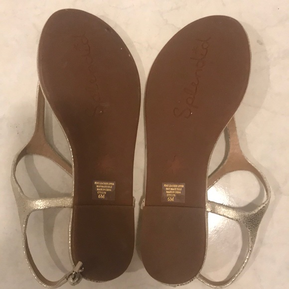 NWOT Splendid sandals gold color, size 6 - Picture 2 of 2